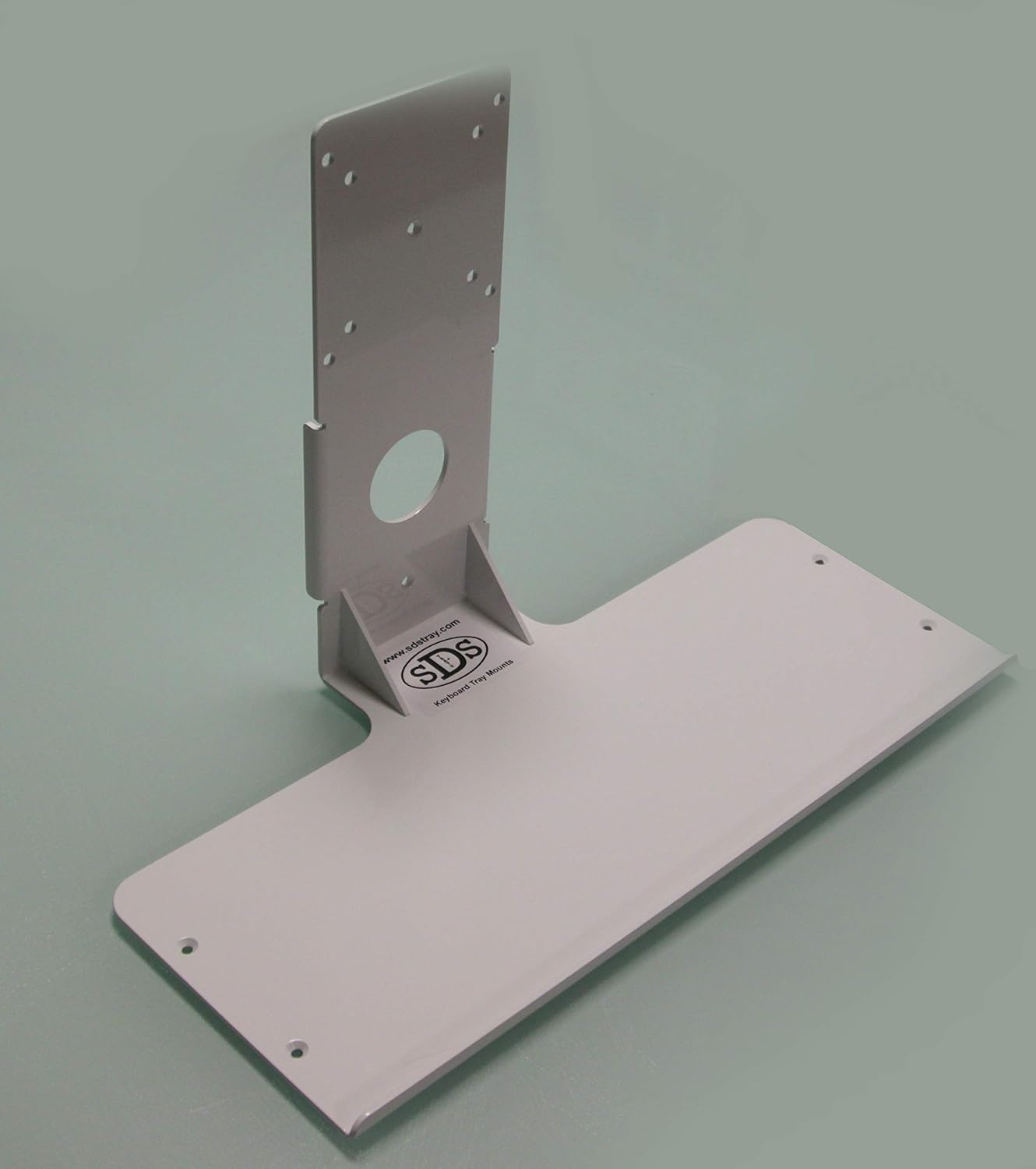 SDS iMount 2.0 Premium Aluminum VESA Bracket, Attaches Keyboard to Monitor, White, Light Weight, Ultra Strong, Great for Small Spaces, Looks Great