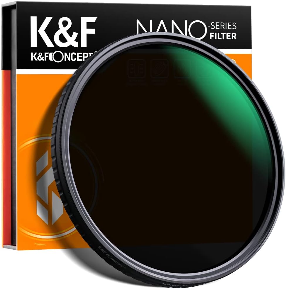 K&F Concept 52mm Variable ND Filter ND32-ND512 (5-9 Stops) HD Neutral Density Lens Filter with 28 Multi-Layer Coatings Hydrophobic/Scratch Resistant for Camera Lens Pack of 2