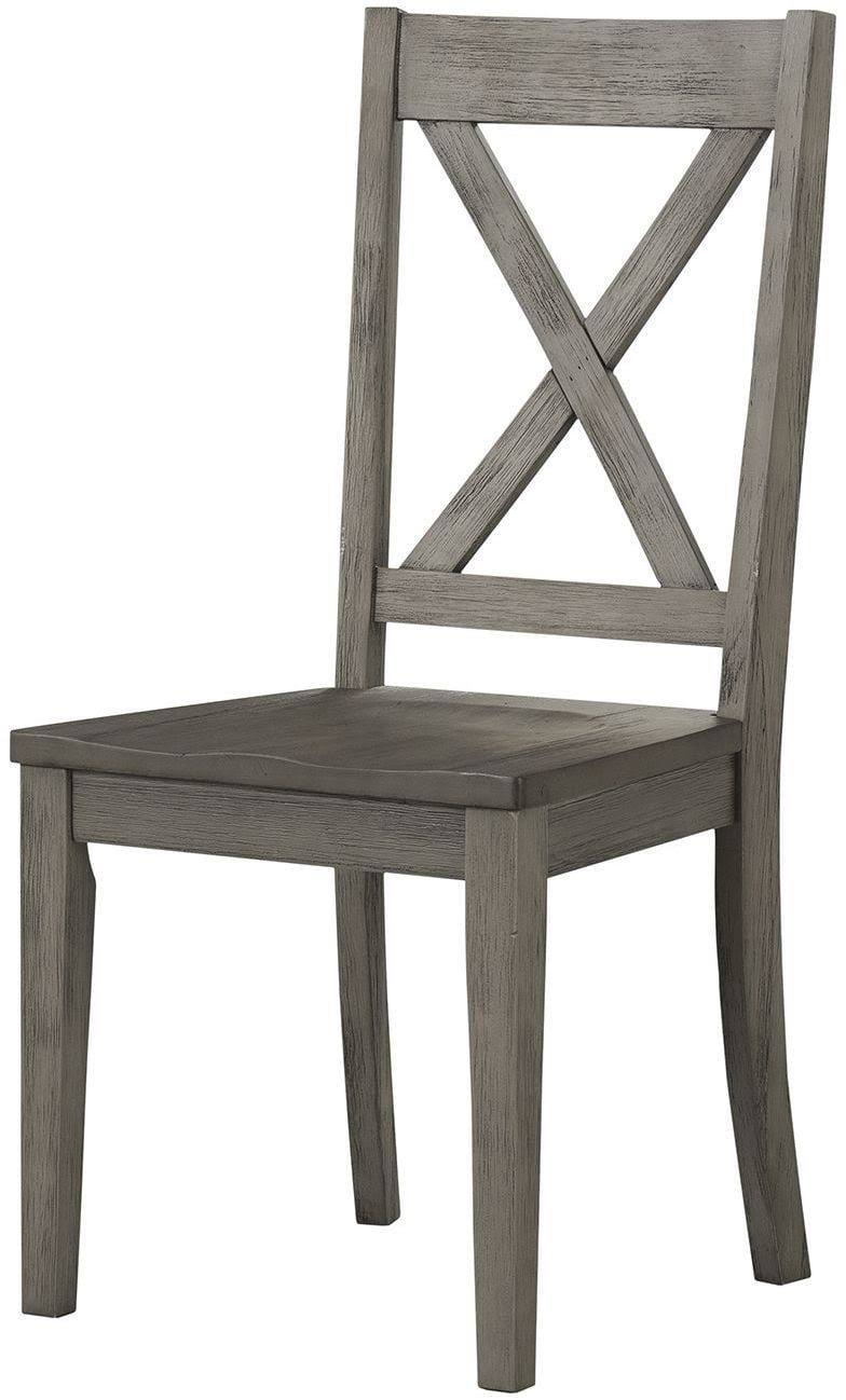 A-America Huron X-Back Side Chair in Distressed Grey [Set of 2]