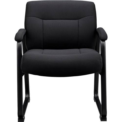 Interion Big and Tall Waiting Room Chair - Fabric - High Back - Black