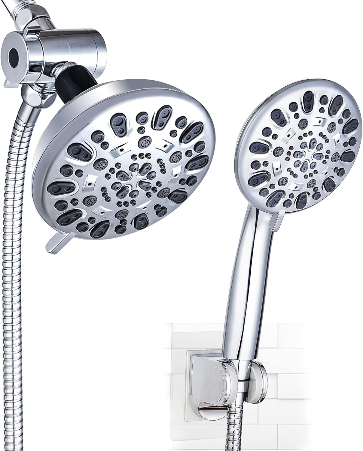 7-Setting High Pressure Rain Shower Head with Handheld Spray Combo, 5