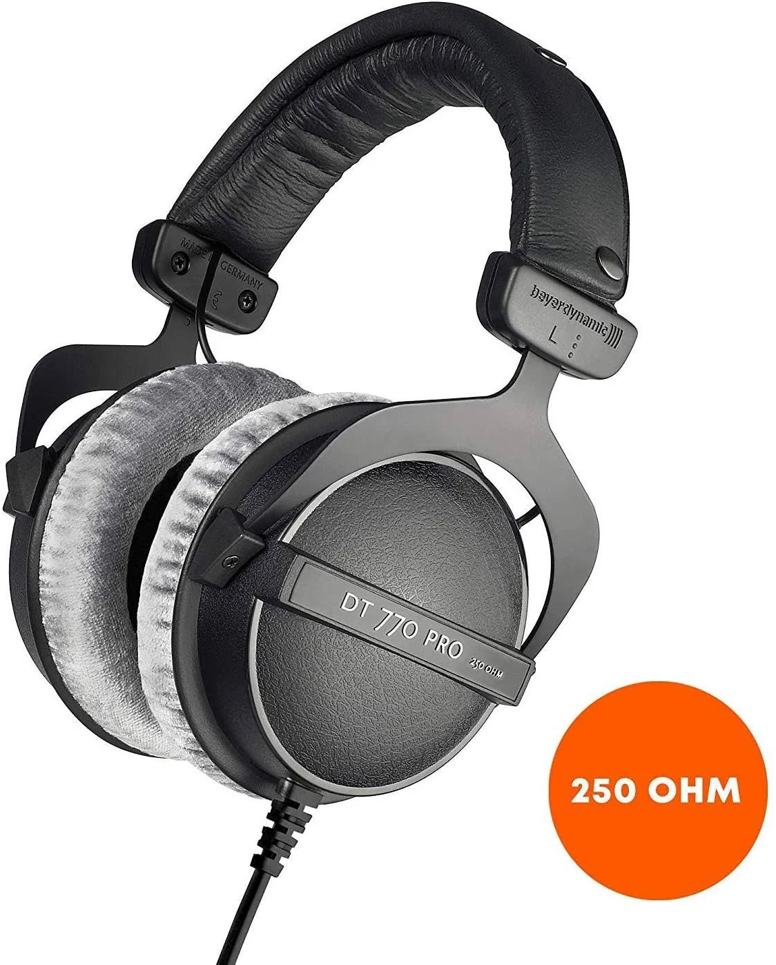 Beyerdynamic DT 770 Pro 250 Ohm Closed-Back Studio Mixing Headphones Bundle with Soft Case Headphone Splitter and Extended Warra