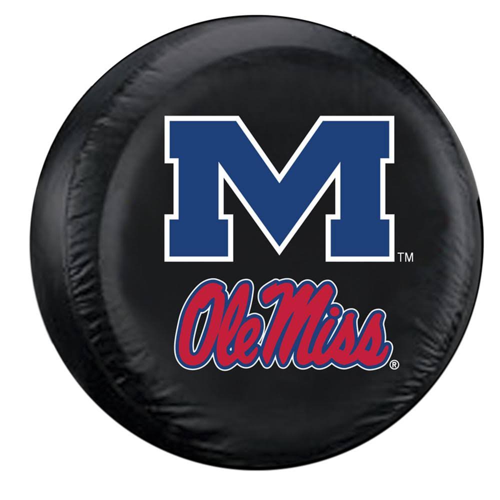 Mississippi Rebels NCAA Spare Tire Cover (Black)
