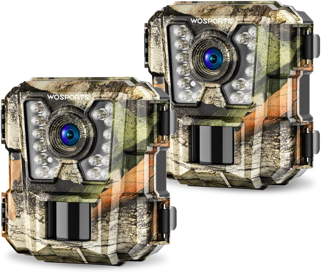 2 Pack Mini Trail Camera 1080P HD Wildlife Scouting Hunting Game Camera with IR Night Vision Waterproof Video Cam G100 (2 Pack) Pack of 2