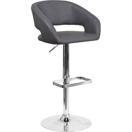 Orren Ellis Whelan Rounded Mid Back Adjustable Height Swivel Bar Stool