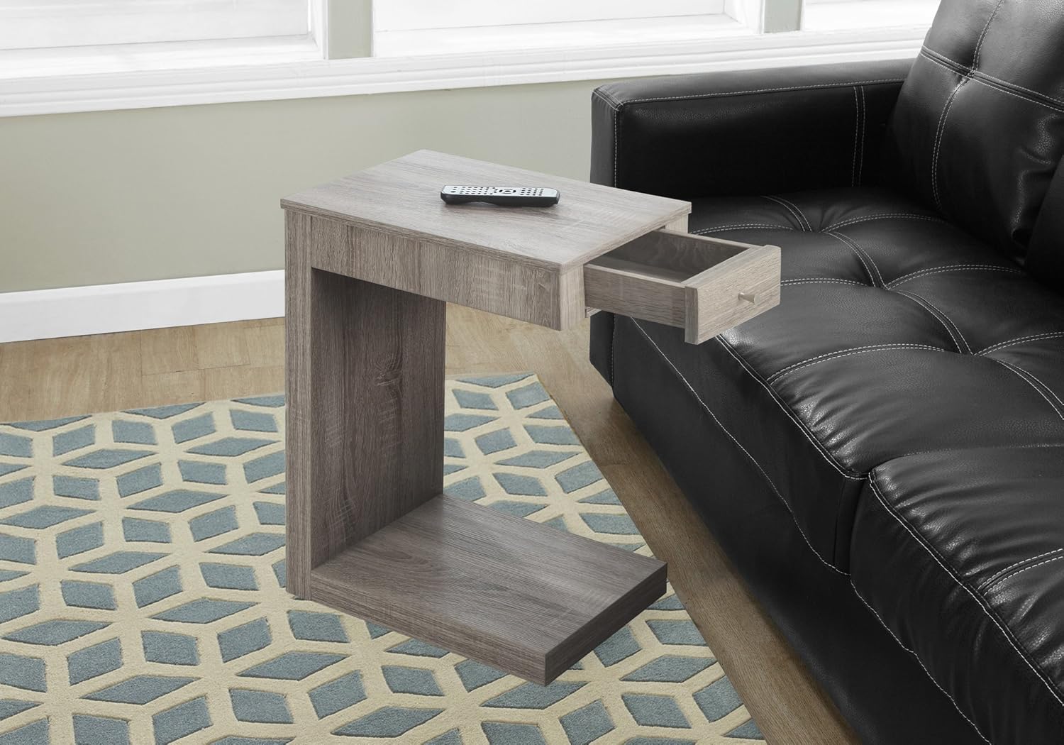 Monarch Accent Table with a Drawer, Dark Taupe
