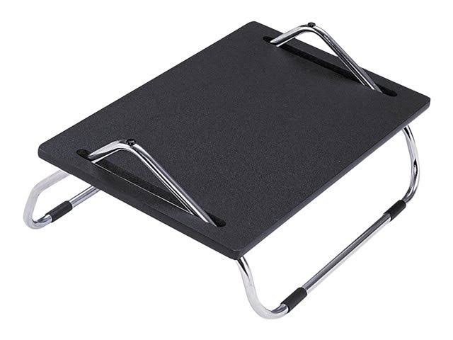 Safco Ergo-Comfort - Footrest - black - frame: chrome (pack of 4)