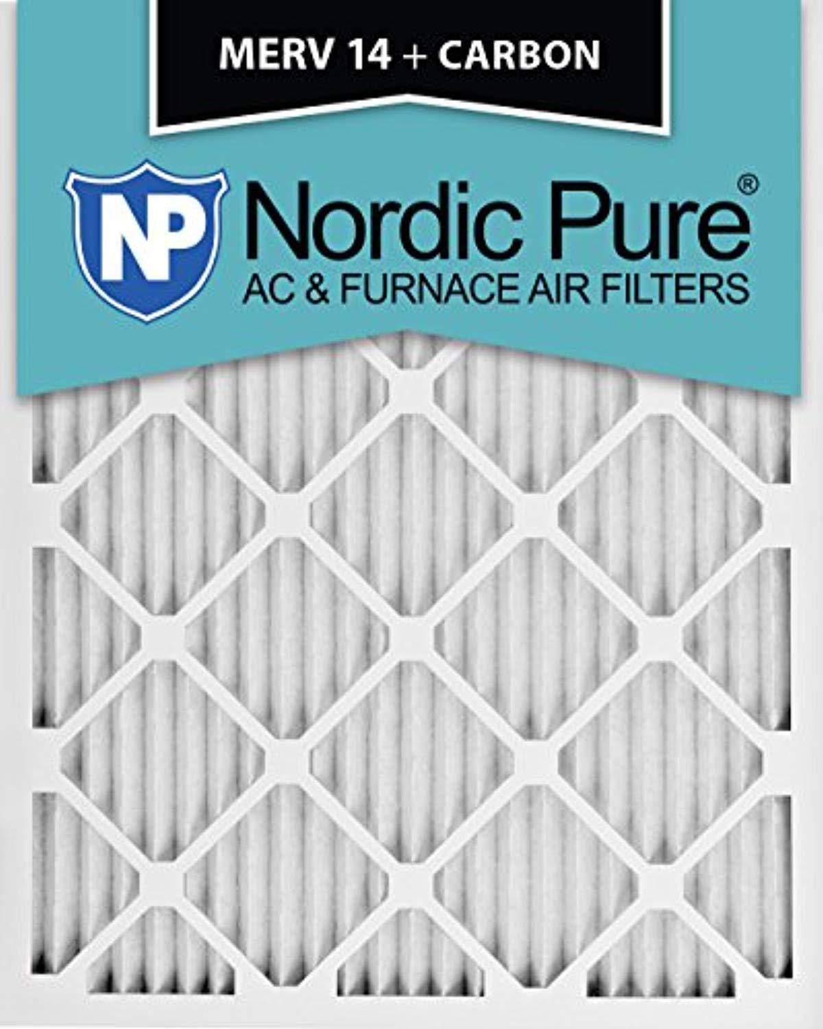 Nordic Pure 12x24x1 MERV 14 Plus Carbon AC Furnace Filters Qty 6