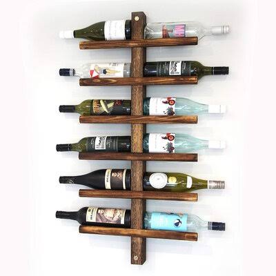 Nahabed 12 Bottle - Wall Mounted Wine Rack, Made from Solid Wood, Store and Display Your WINE. The Perfect Gift for Any Wine Lov