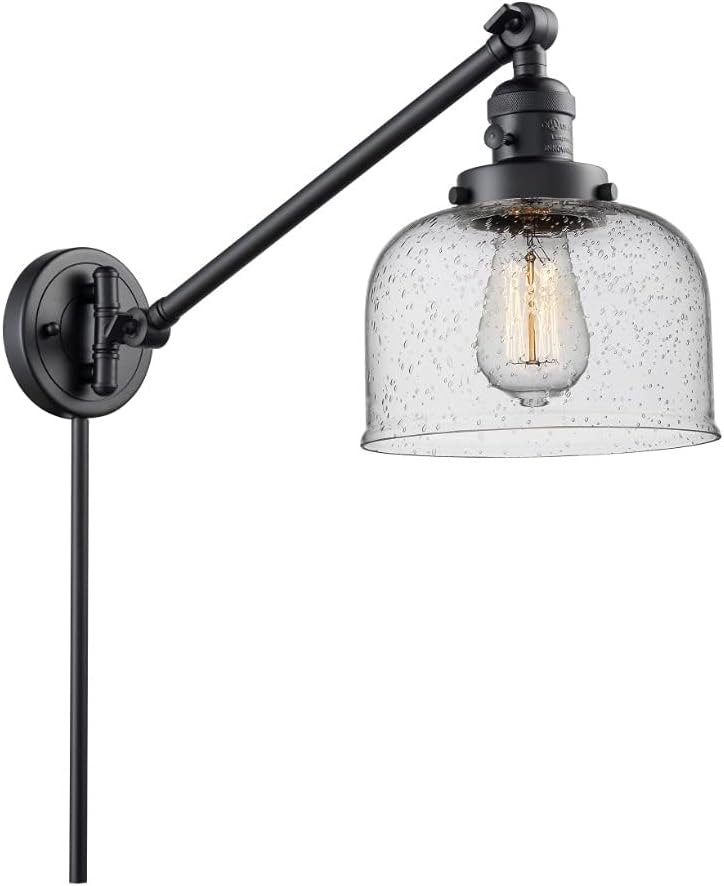 Innovations 237-BK-G74 1 Light Swing Arm, Matte Black