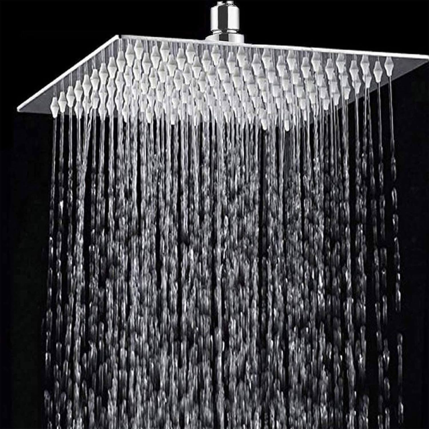 [5-year Warranty] Diamber Luxury Rainfall Shower Head 12 inch, Stainless Steel Rain Showerhead, Tools-free Installation Chrome Shower Head, Perfect Replacement For Your Modern Bathroom Pack of 2
