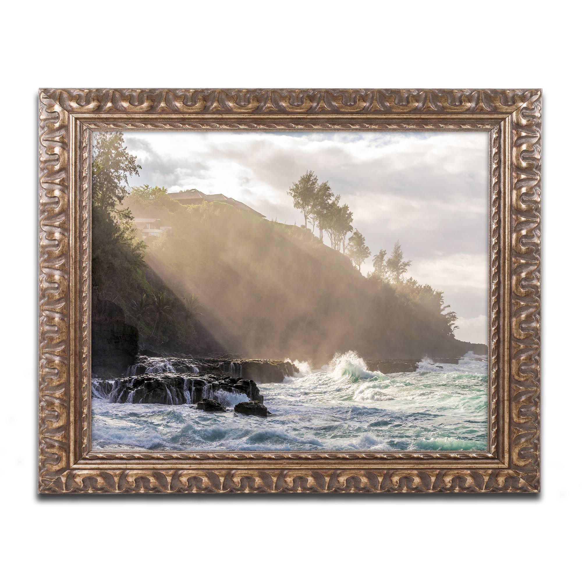 Trademark Art Pierre Leclerc Beach Sunlight Ornate Framed Art