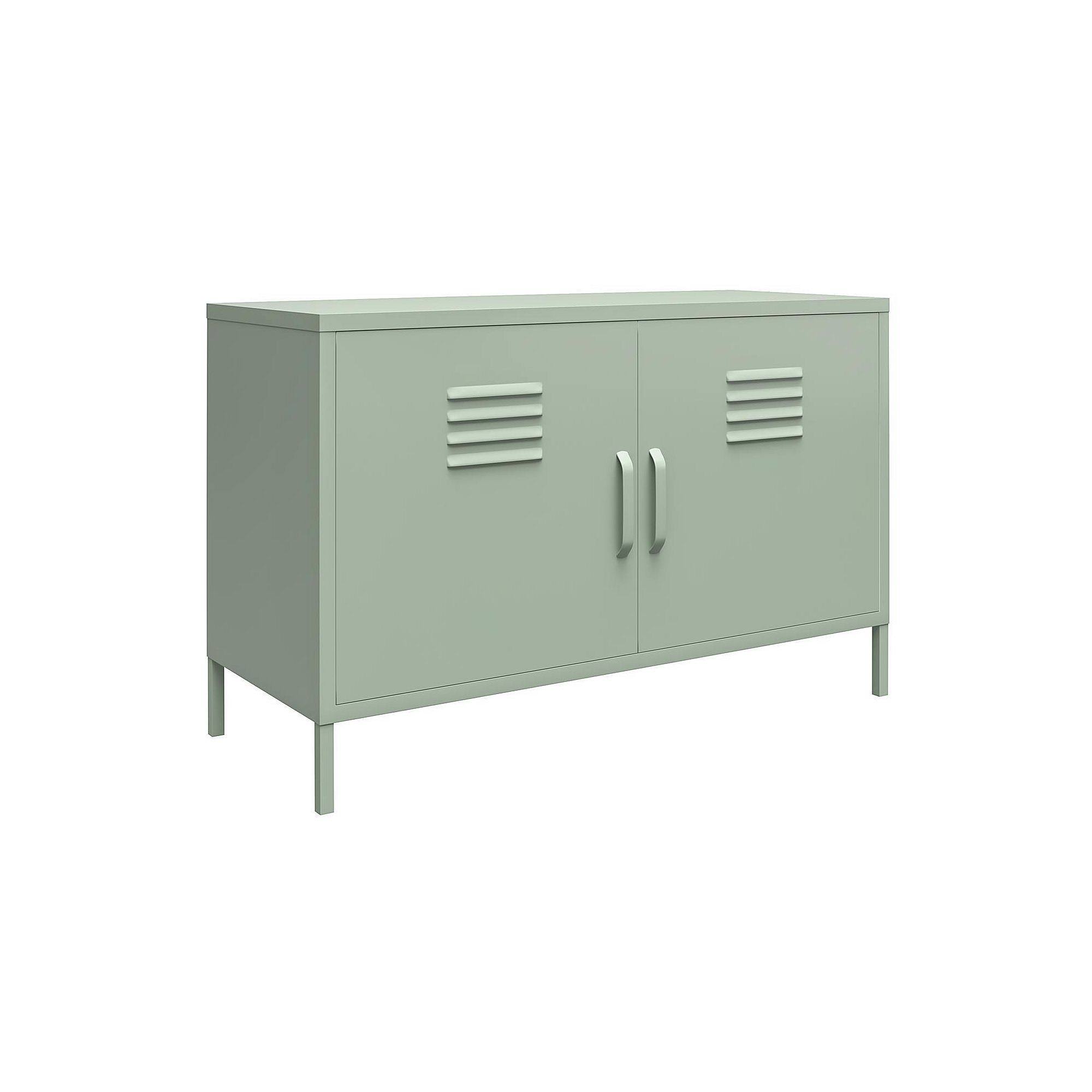 SystemBuild Bonanza 2 Door Metal Locker Accent Cabinet in Pale Green