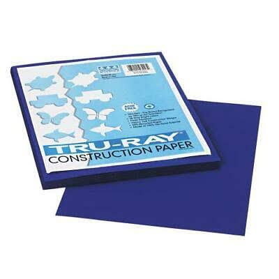 10pc Pacon 103017 Tru-Ray 9 inch x 12 inch Royal Blue Pack of 76#Construction Paper - 50 Sheets