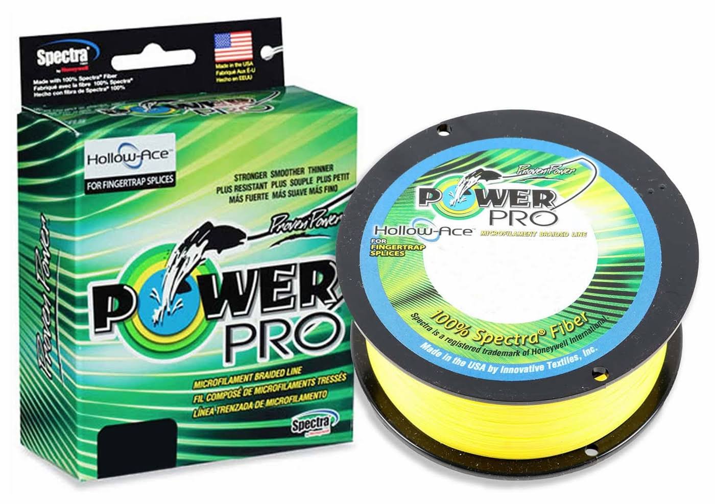 PowerPro Hollow Ace 80LB/500 yd Yellow Fishing Line