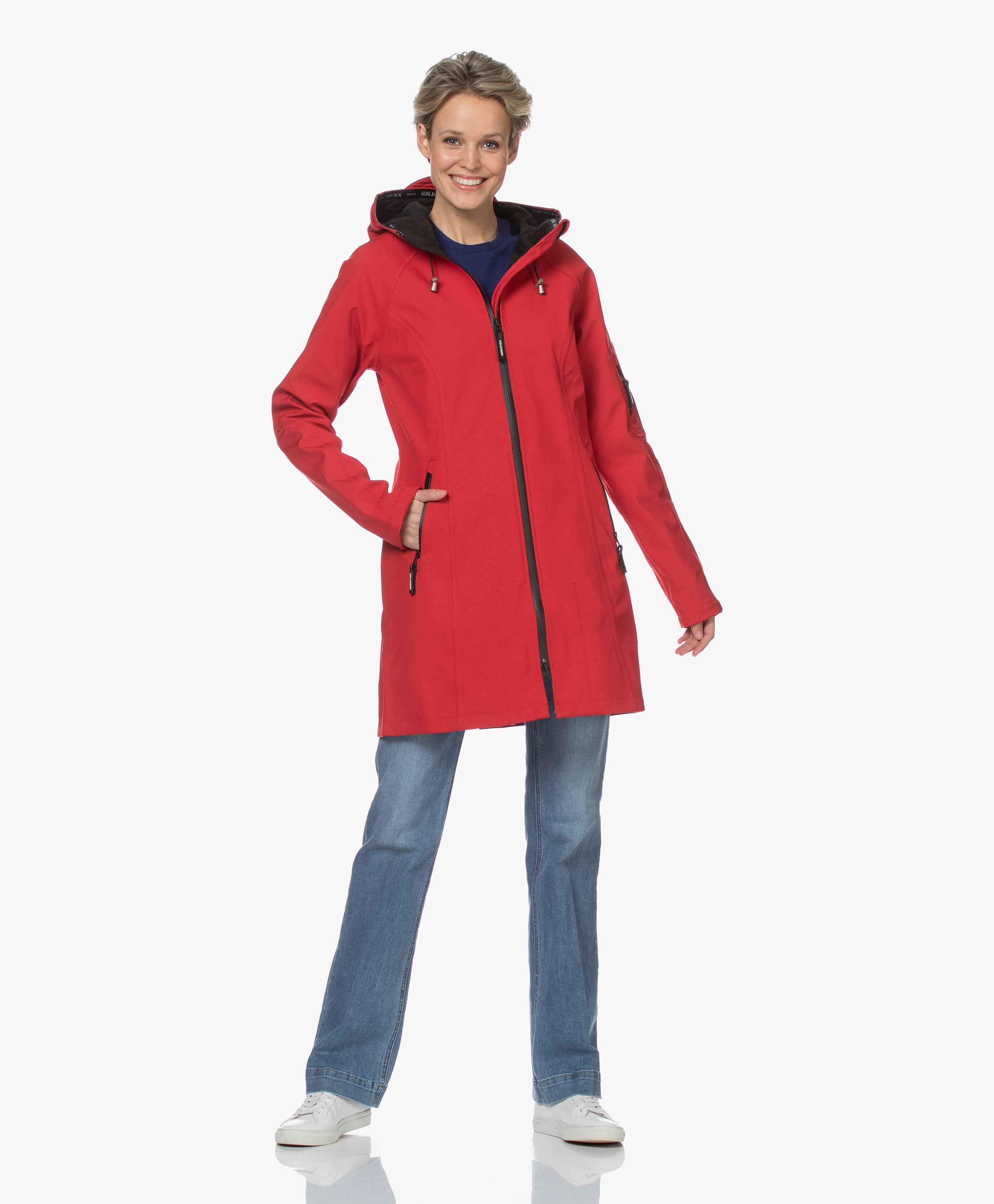 Ilse Jacobsen Rain Coat - Softshell - Deep Red RAIN37