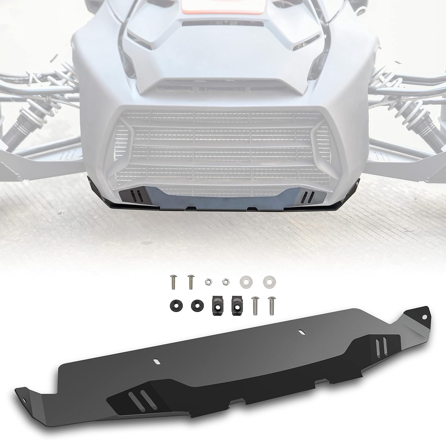 SAUTVS Aluminum Radiator Protector for Can-Am Ryker, Lower Protector Skid Plate for Can Am Ryker All Models Accessories (1PCS, Replace #219400999)