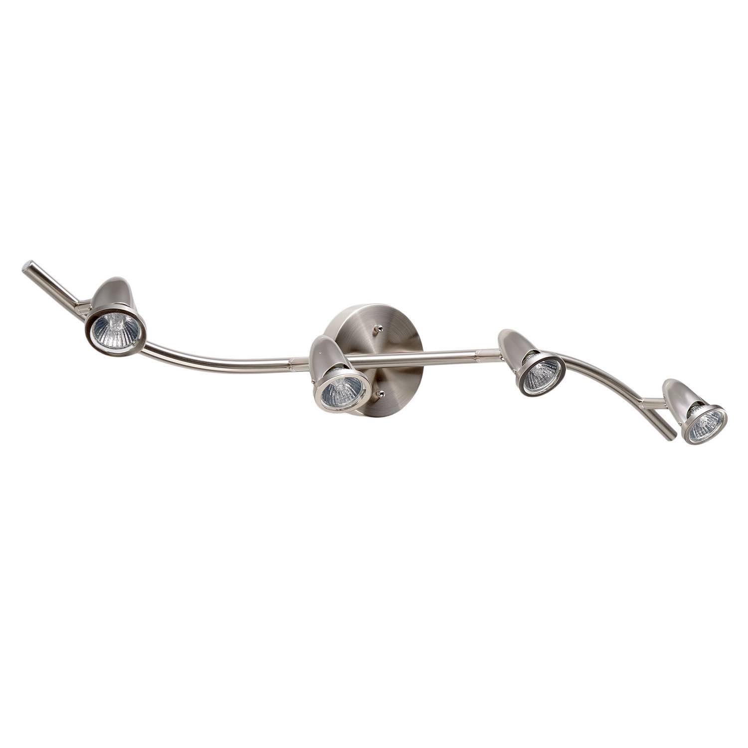 Sunset Lighting F2991-80 4-Light Track Light-Bright Satin Nickel