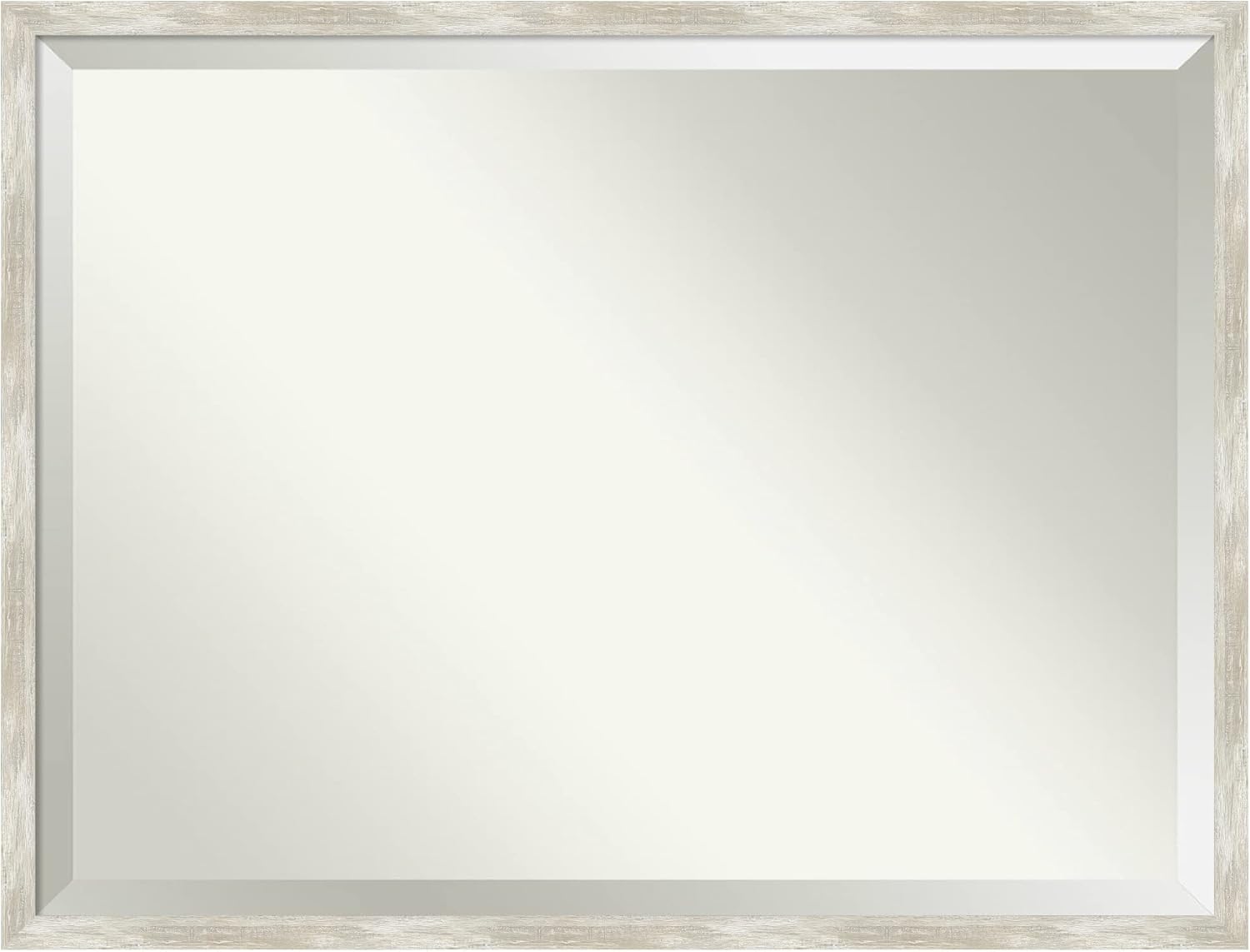 Amanti Art Framed Wall Mirror, 31.9 x 41.9, Crackled Metallic Narrow