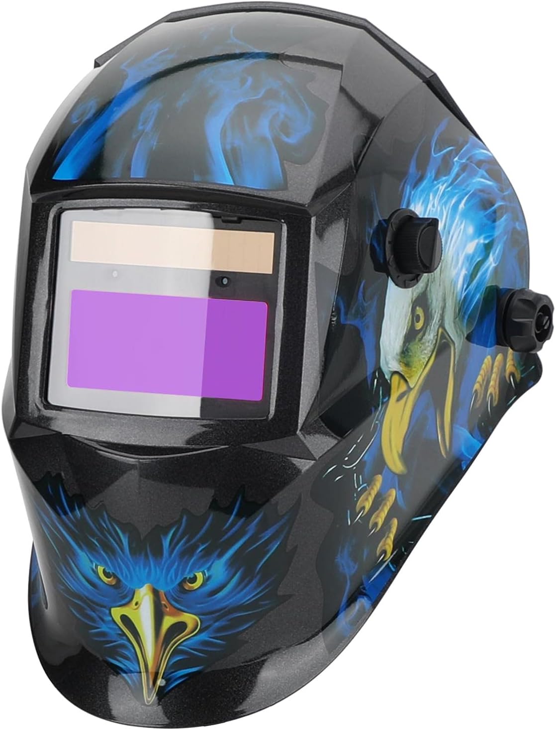 Welding Helmet, Auto Darkening Welding Helmet, Welding Mask for TIG MIG ARC, Solar Powered Welding Hood, Wide Shade Welder Helmet(Blue Eagle)… Pack of 2