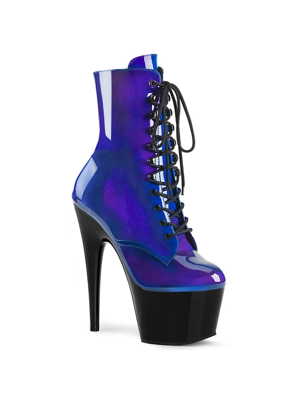ADORE-1020SHG, 7x22 Heel, 2 3/4x22 Platform Lace - Blue-Purple 8