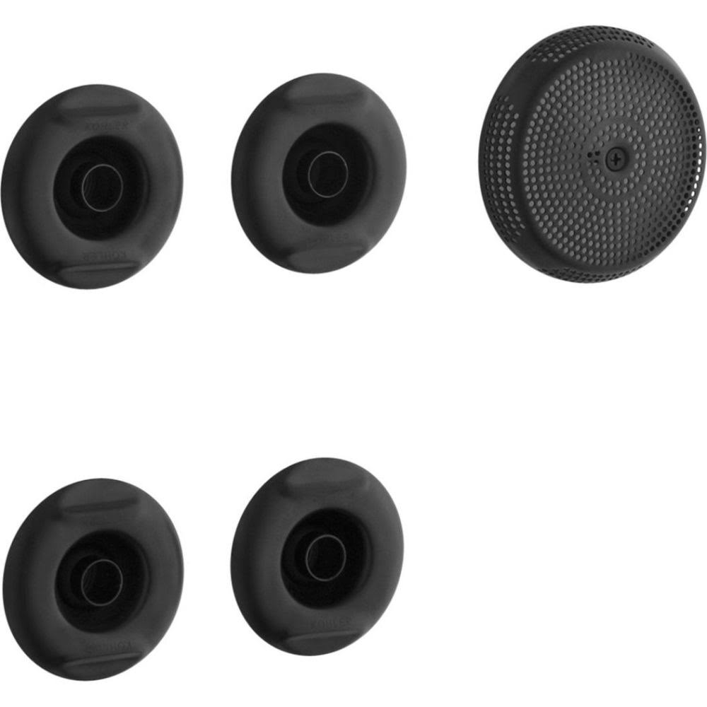 KOHLER K-9694-BKB Flexjet Whirlpool Trim Kit with Four Jets, Brushed Black