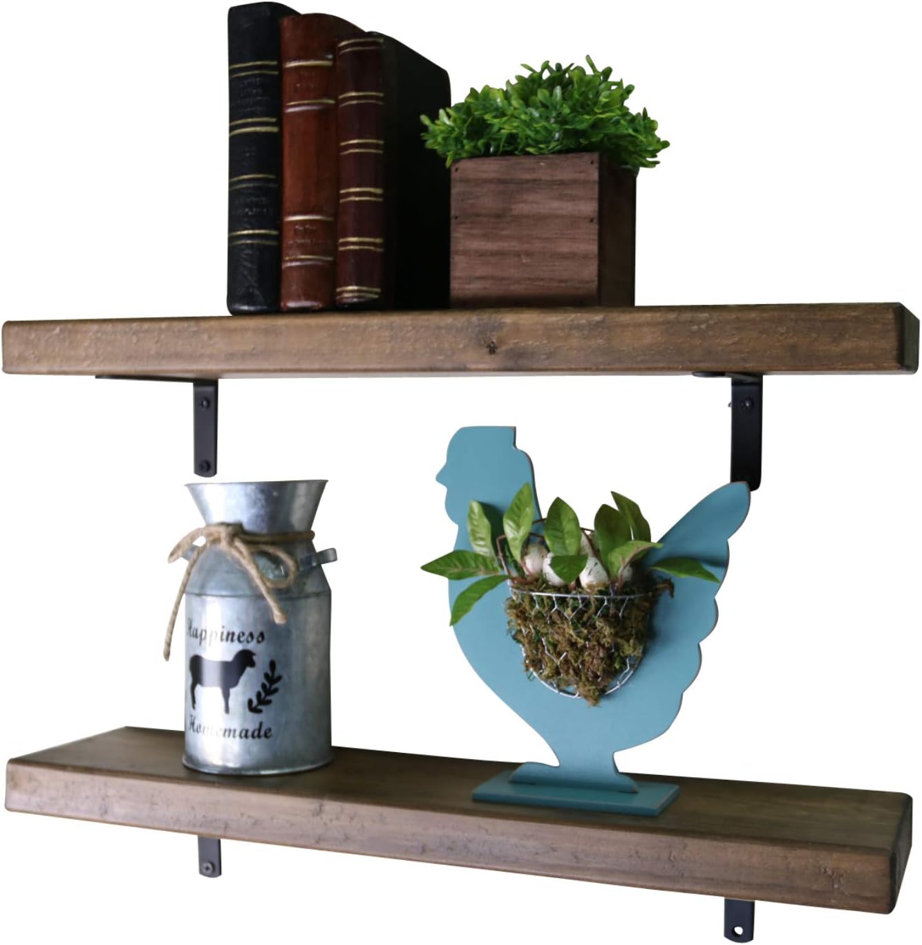 SDI Designs Rustic Farmhouse Floating Shelf Set , the Weathered Collection (36 Inch, Barnwood Brown) Pack of 2
