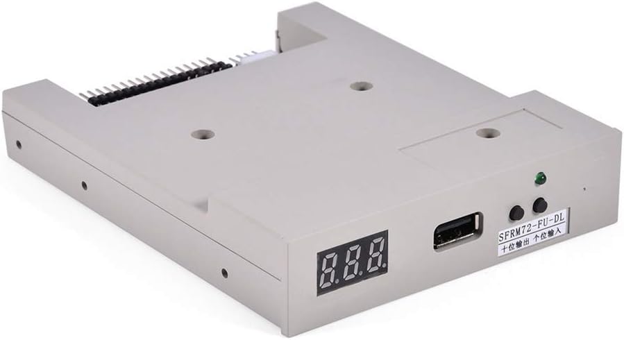 USB Emulator,SFRM72-FU-DL USB Floppy Drive Emulator,34 Pin Floppy Driver Interface, 5V DC 4 Pin Power Plug,720KB Built-in Flash Memory, with FAT12 Format Pack of 2