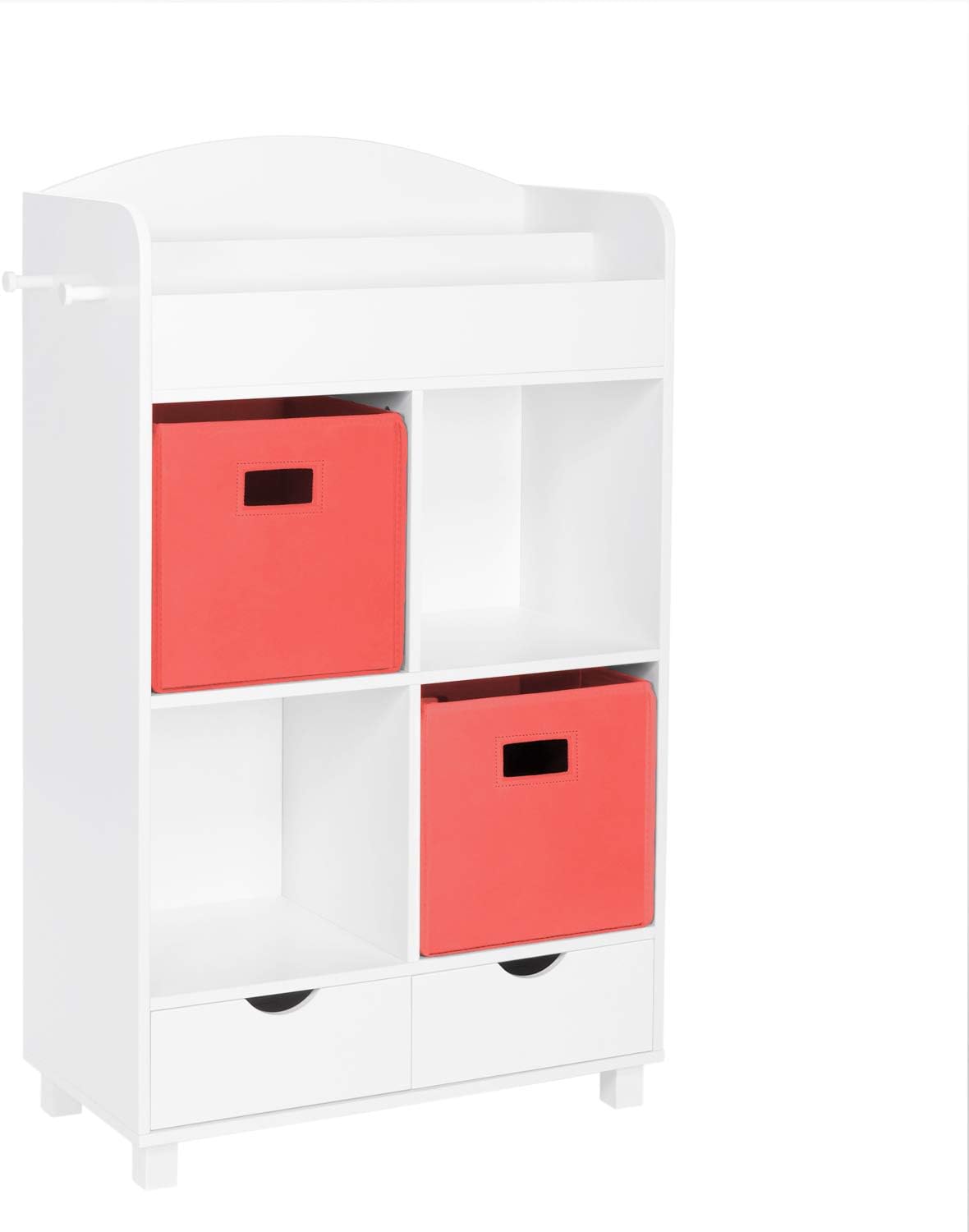 RiverRidge Book Nook Collection Kids Cubby Bookrack Storage Cabinet, White