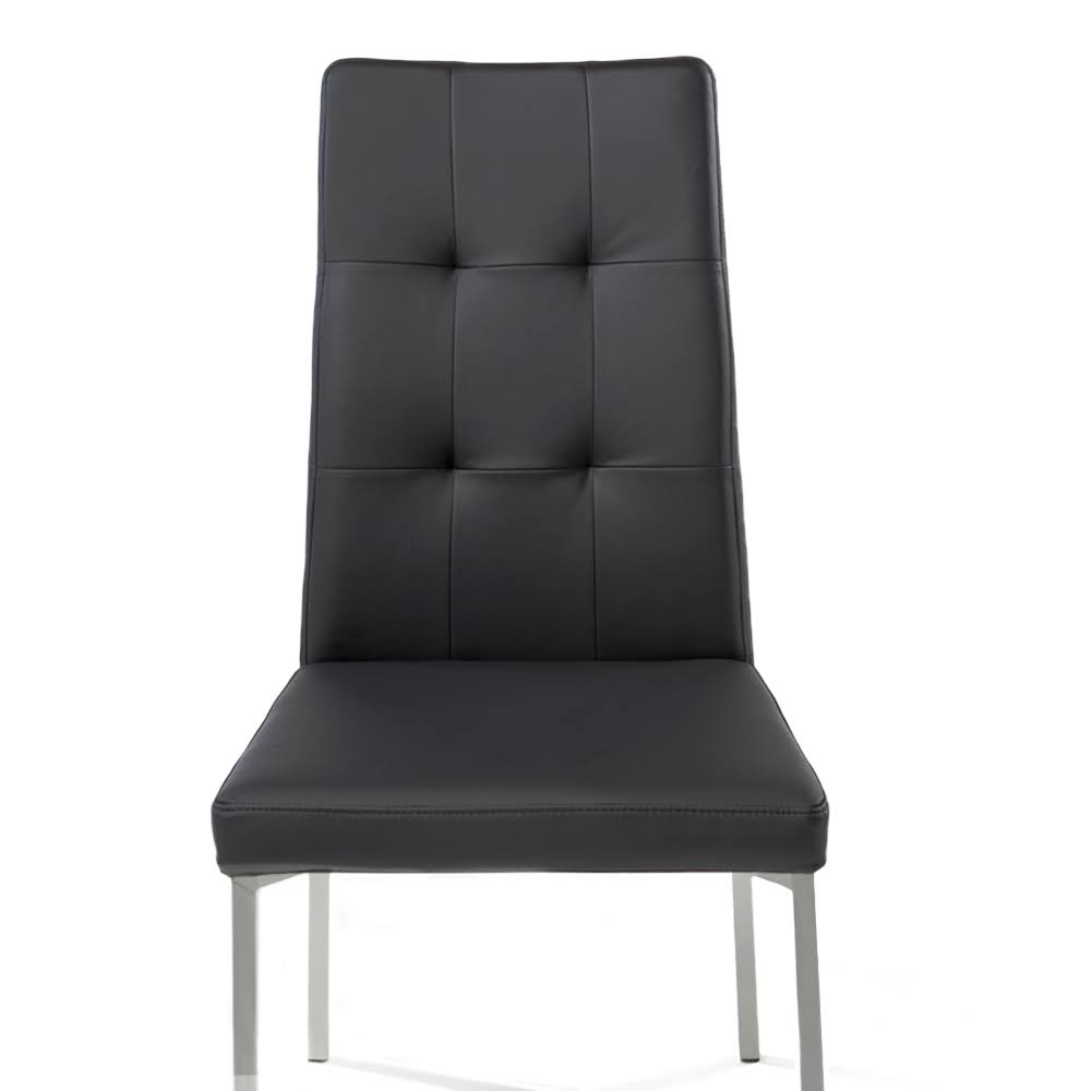 Charlotte Black Dining Chair with Steel Frame
