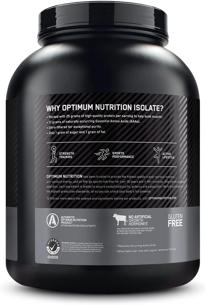 Optimum Nutrition Whey Protein Isolate, Chocolate Shake Flavor, 5.02 Pound Pack of 2