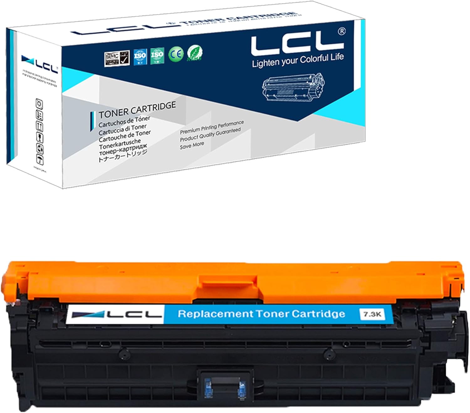 LCL Remanufactured Toner Cartridge Replacement for HP 307A CE742A CP5225 CP5225n CP5225dn (1-Pack Yellow) Pack of 2