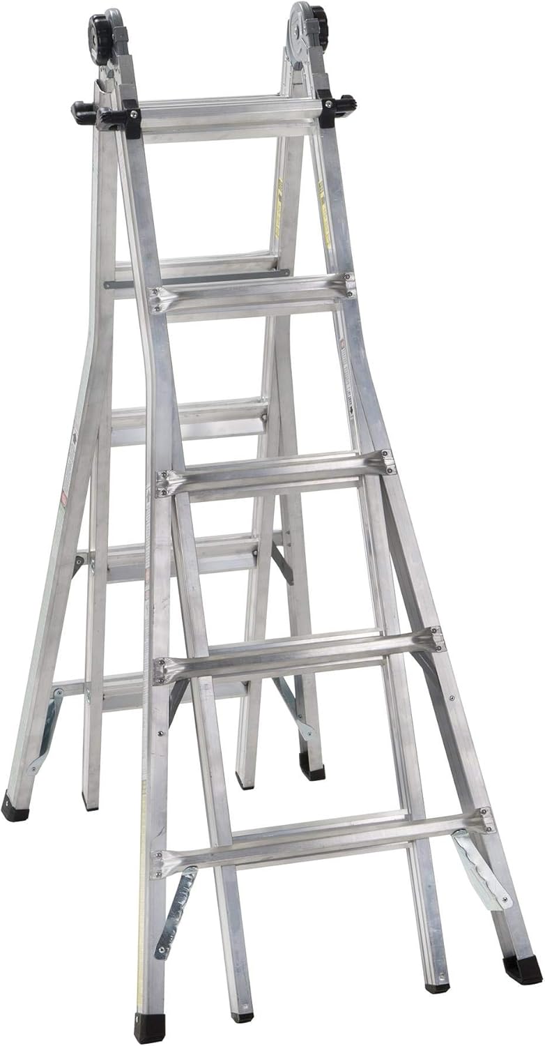 COSCO C121A20T1ASE 22ft Max Reach 300 lb Telescoping Ladder Aluminum/Black