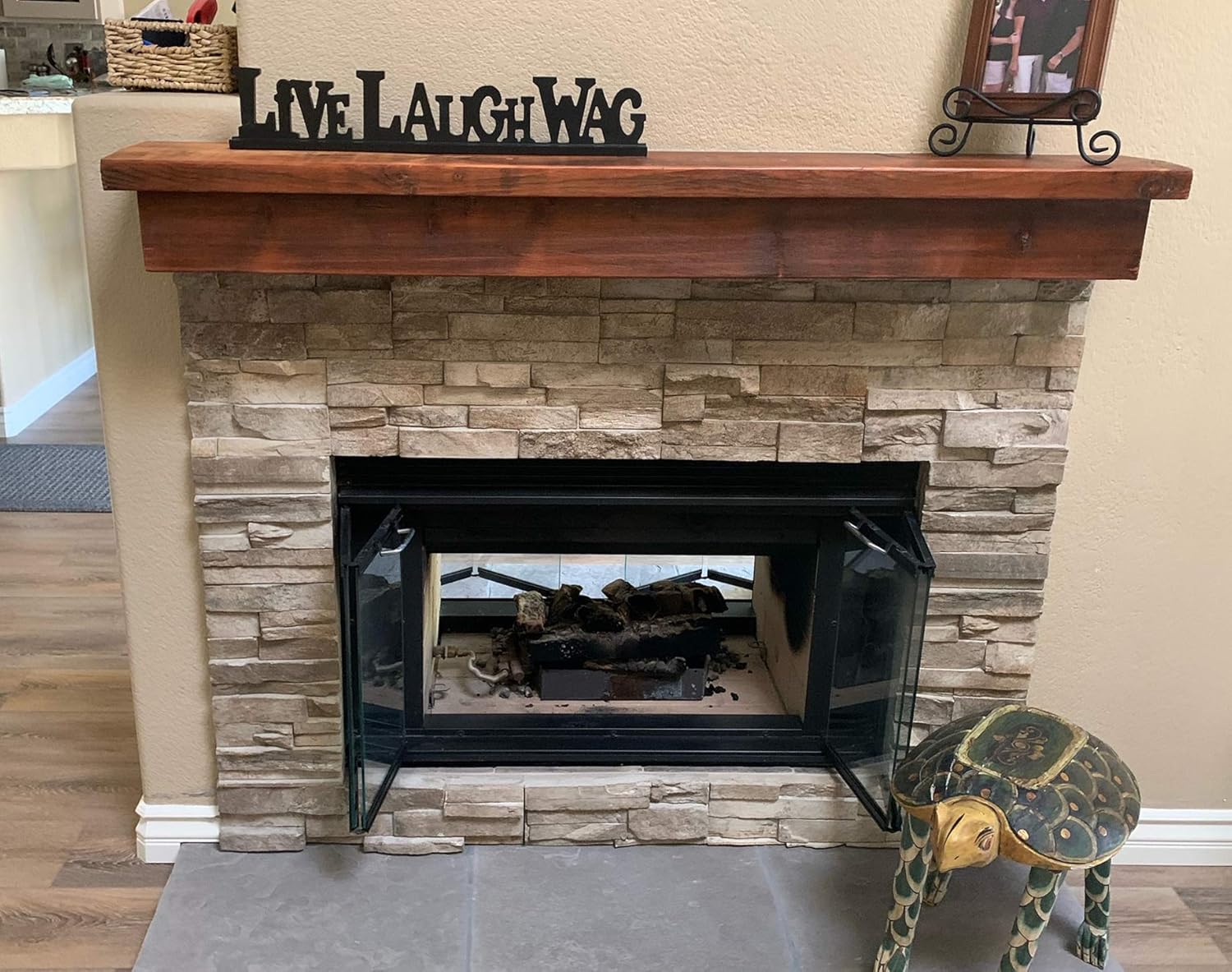 Floating Barn Wood Fireplace Mantel (8x10x60)