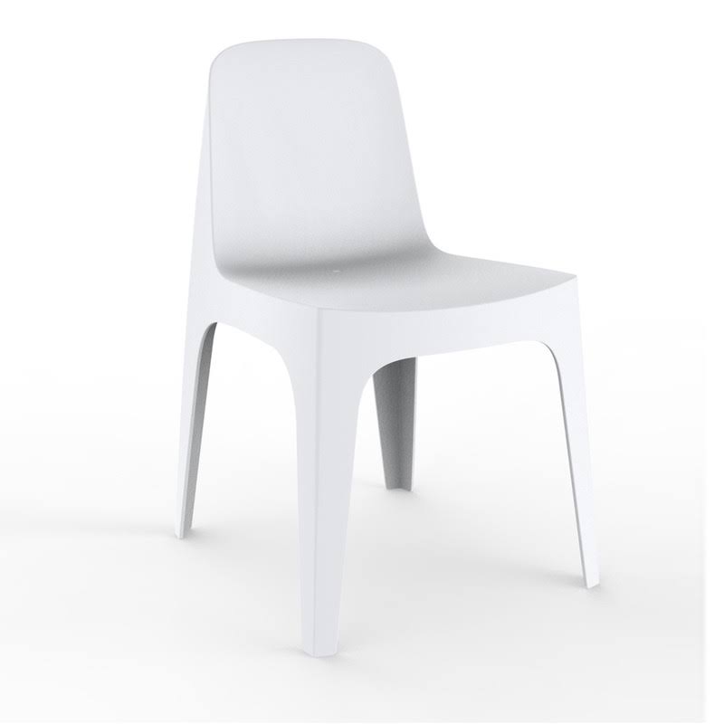 Solid Stacking Patio Dining Chair Vondom Black