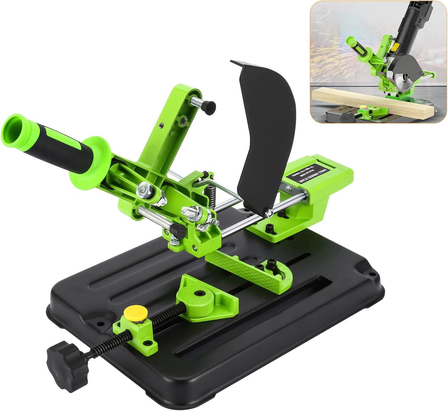 Upgraded Angle Grinder Stand Universal Fixed Grinder Holder Sliding Handle Bracket Adjustable 45 Degree Clamp with Protective Cover