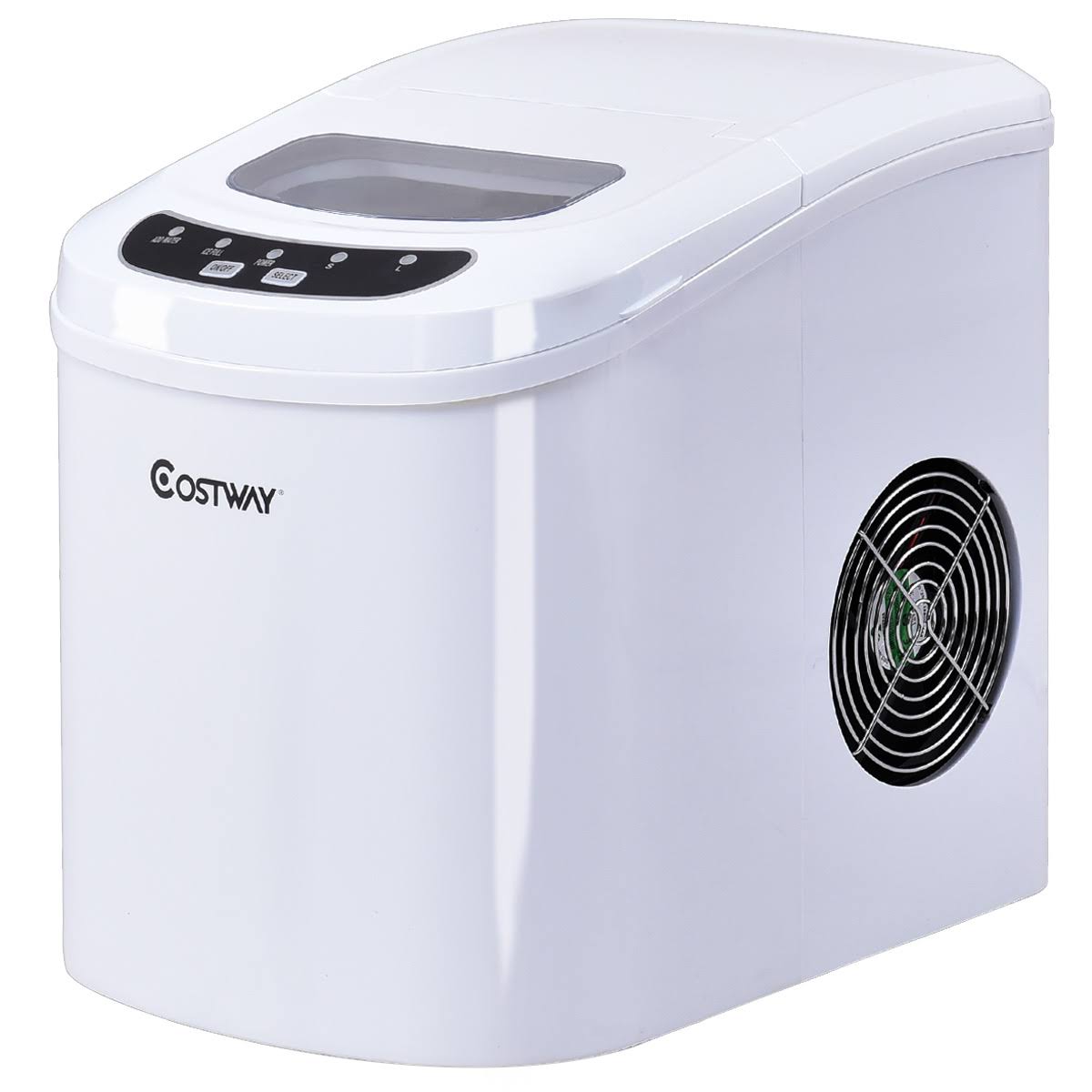 Mini Portable Compact Electric Ice Maker Machine-White