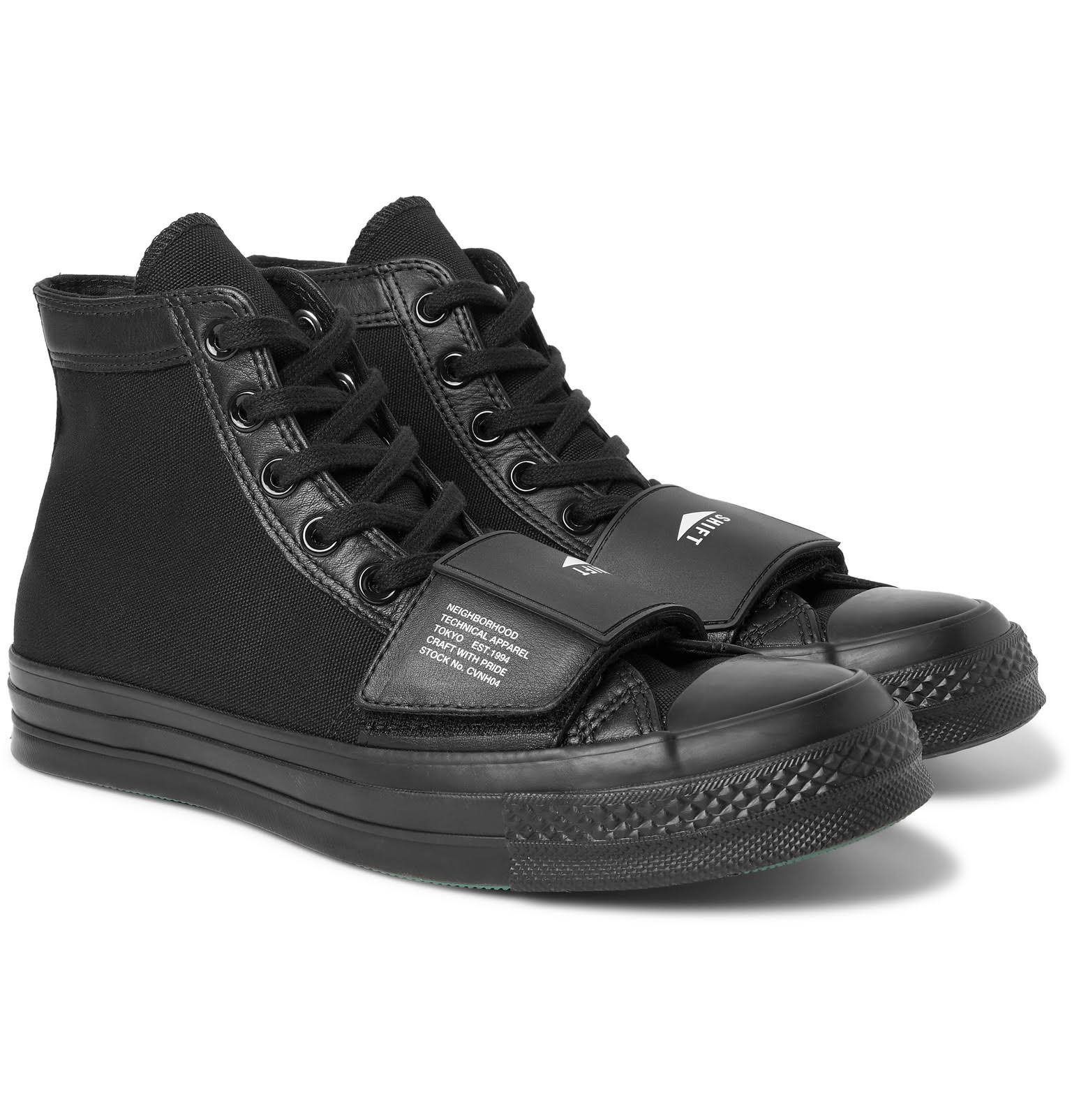 Converse x Neighborhood Chuck 70 Moto Black/ Black/ Black - Black