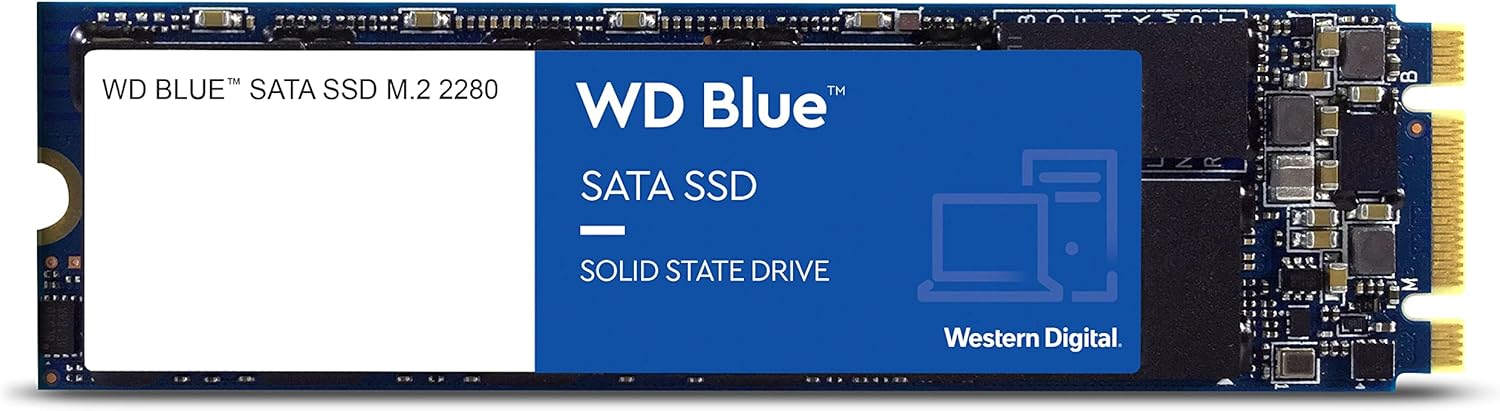 Western Digital 500GB WD Blue 3D NAND Internal PC SSD - SATA III 6 Gb/s, M.2 2280, Up to 560 MB/s - WDS500G2B0B Pack of 2