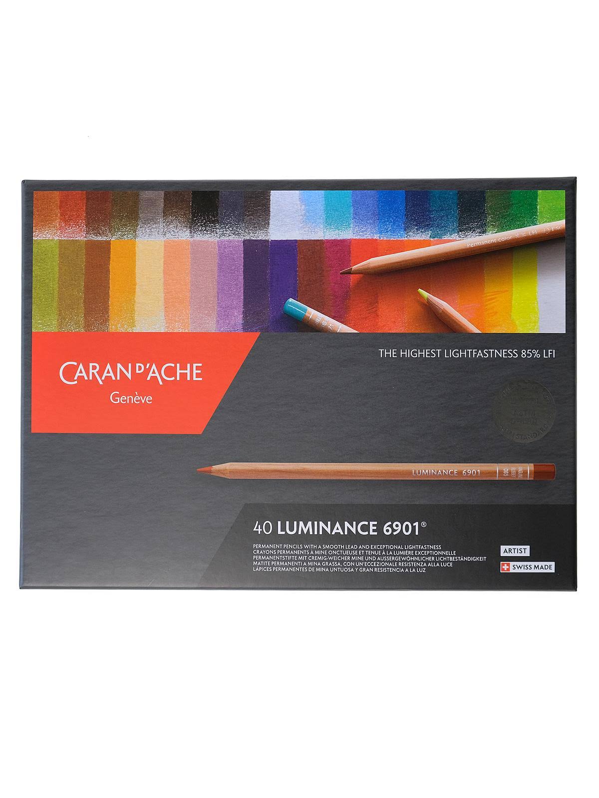 Caran d&Ache Luminance Colored Pencils - Set of 40