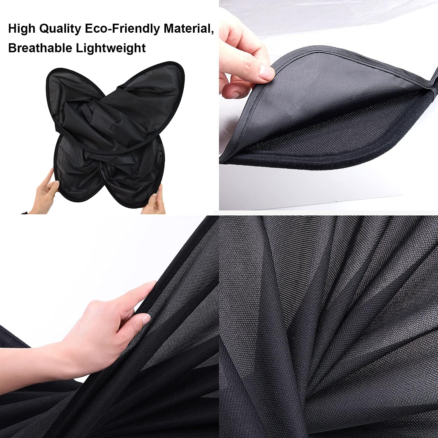 Fit for Tesla Model 3(2017-2021) Sunshade Glass Roof Front and Rear Triangular Window Sunshade New Update Foldable UV/Heat Insulation Film with Car Sunroof Reflective Cover (6PCS) Pack of 2