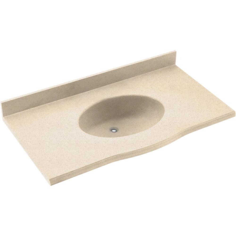 Swan Europa Solid Surface 37-in x 22-in Vanity Top in Tahiti Sand