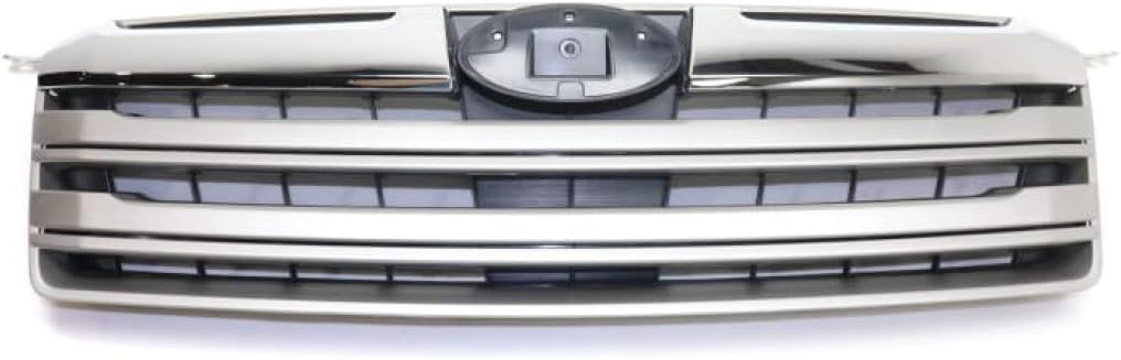 For Subaru Outback Grille Assembly 2013 2014 | Textured Black Shell & Insert | Chrome & Silver Molding | Plastic | CAPA Certified | SU1200152 | 91121AJ14A