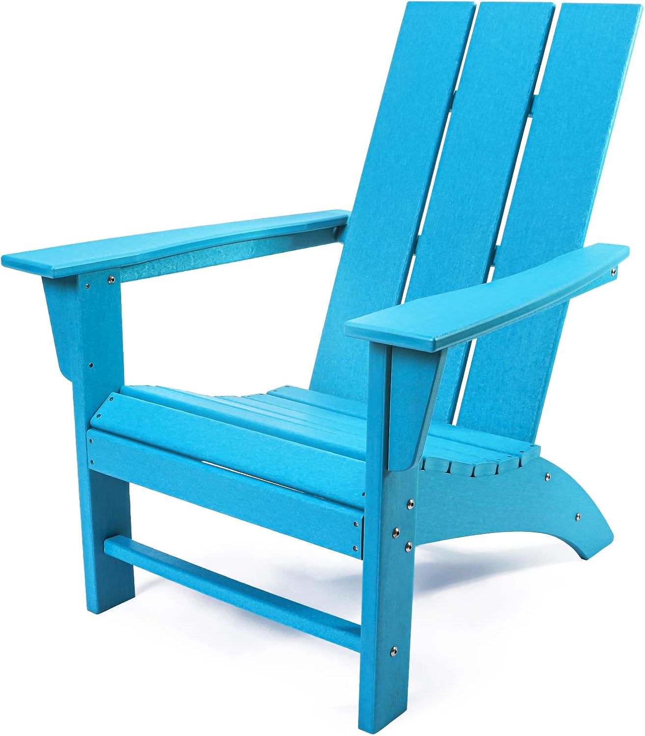 POLYDUN Adirondack Chair, Outdoor Weather Resistant Plastic Patio Chairs Easy Assemble & Maintain for Outside, Deck, Garden, Backyard, Fire Pit Chairs (Mahogany)