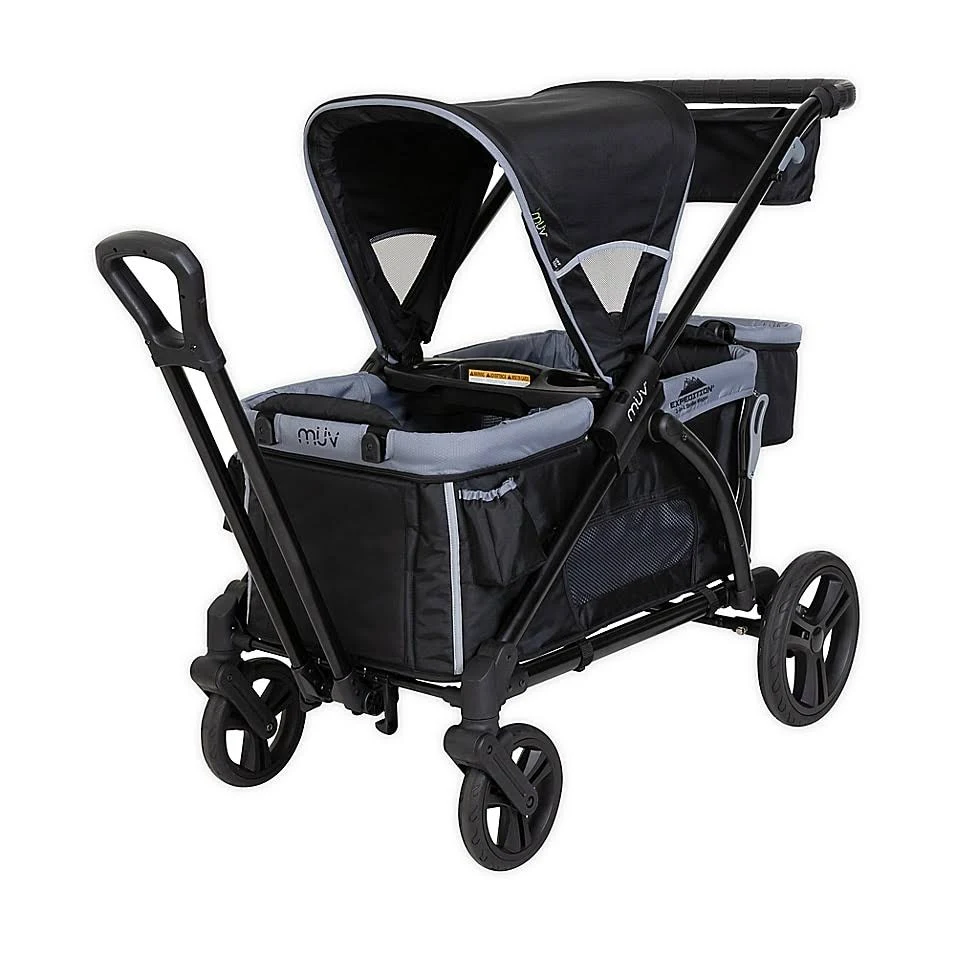 Baby Trend Muv Expedition 2-in-1 Double Stroller Wagon Pro in Black