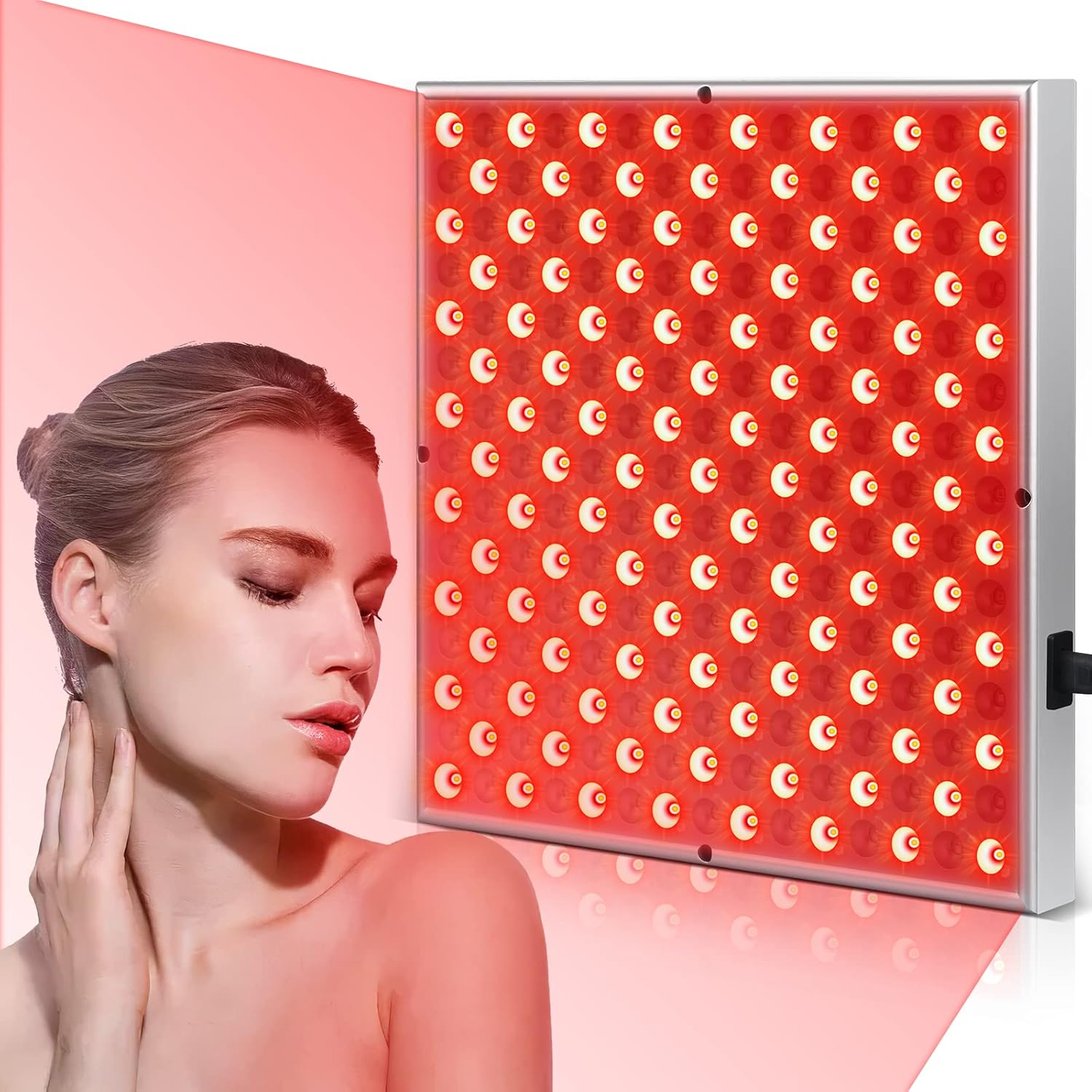 Red Light Therapy Panel, Rikimxin Light Therapy for Body 660nm Red Light & 850nm Near Infrared Light LED Red Light Device for Pain Relief Skin Care Pack of 2
