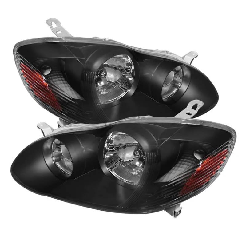 Black Crystal Headlights by Spyder - 2003 Toyota Corolla