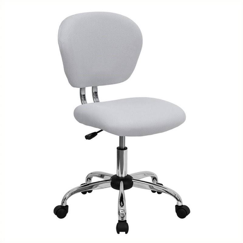Scranton u0026 Co Mid-Back Mesh Task Office Chair in White - SC-457577