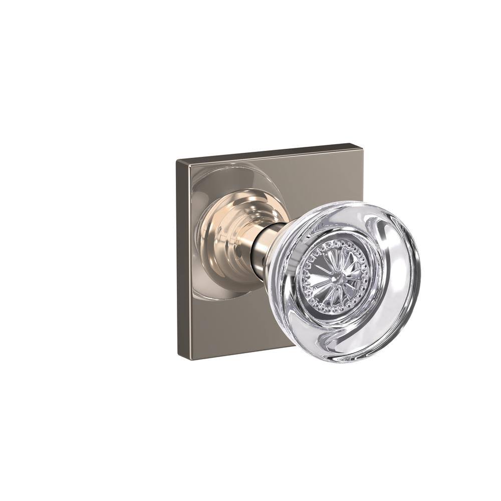 Schlage FC21-HOB-COL Custom Hobson Passage u0026 Privacy Door Knob Set with Collins Polished Nickel