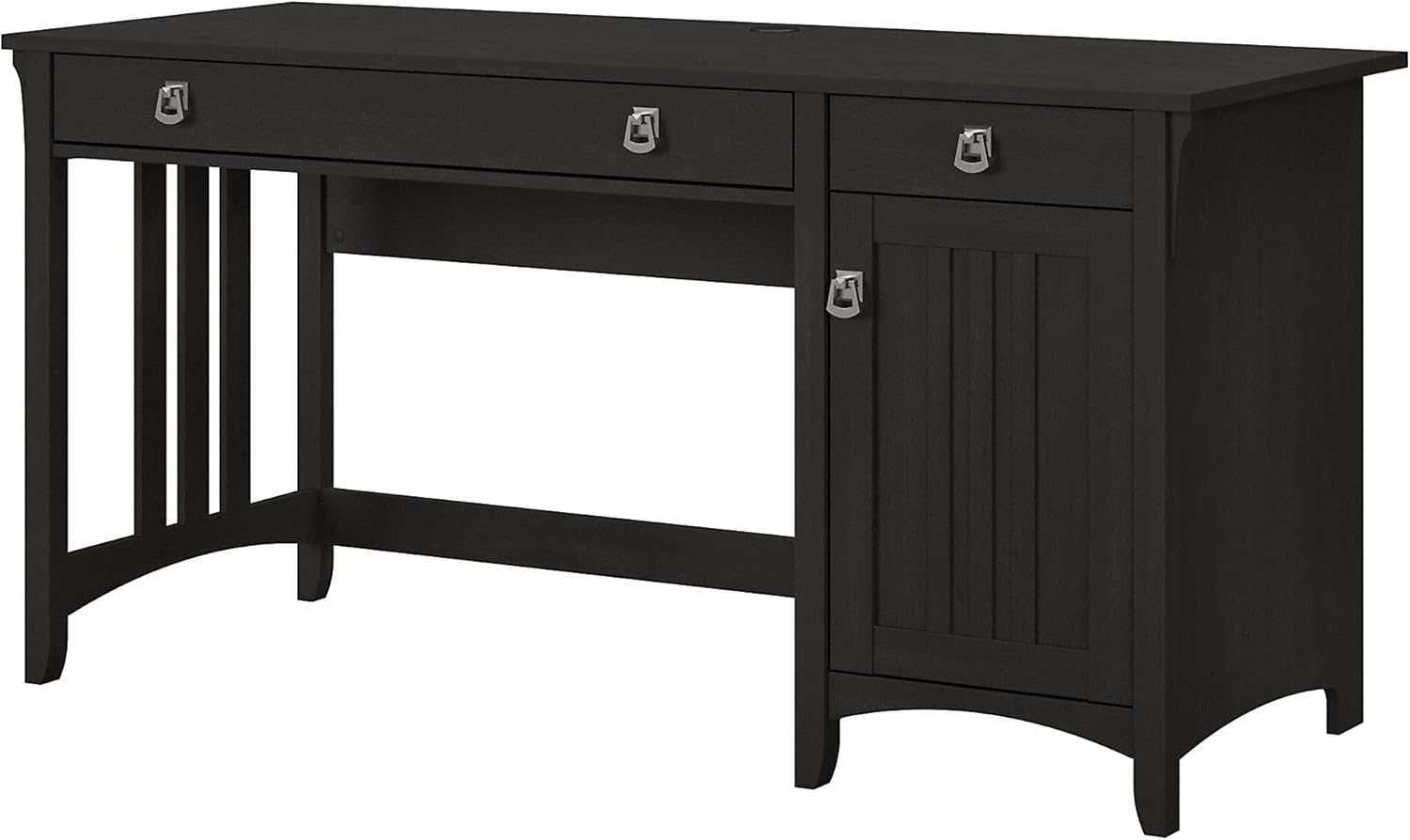 Bush Furniture Salinas Computer Desk with Storage and Keyboard Tray, 60W, Vintage Black